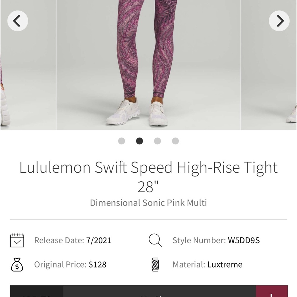Lululemon Swiftly Speed Legging Size 4 - image 2